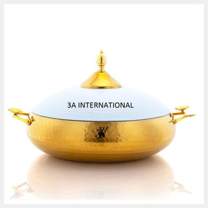 Pot de service en bois et en métal, tendance, avec couvercle en plaqué or, ustensiles de cuisine, vaisselle de mariage, livraison gratuite - Product Image 4