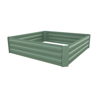 Vente en gros de bacs de jardin surélevés modernes en acier inoxydable, robustes, thermolaqués, pour plantes à racines profondes, grands pots de fleurs personnalisables pour l'intimité