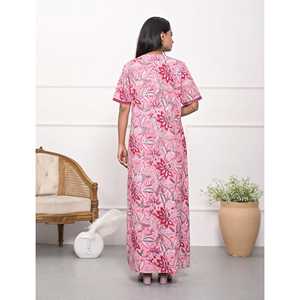 Camisón de Algodón Peach Jaal ODM, Tejido Popelín Cómodo y Suave para Verano, Cierre con Botones y Cordón Ajustable, Personalizable con Estampado Animal - Product Image 5