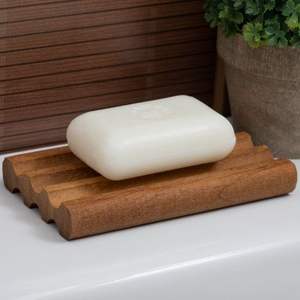 Porte-savon en bambou de luxe pour le comptoir de la salle de bain, fait à la main, écologique, durable, fabriqué par Apex Align - Product Image 2