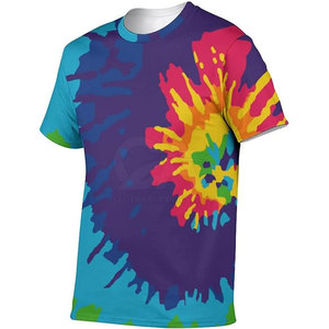 Quantité minimale de commande bas Personnalisé Top Qualité Tie Dye T-shirts Street Style Hommes Polyester Made Tie Dye T-shirts - Product Image 5
