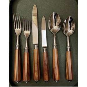 Ensemble de couverts à manche en résine design avec poignée élégante et construction supérieure en acier inoxydable pour une expérience culinaire haut de gamme - Product Image 5