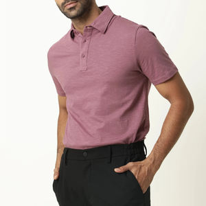 เสื้อโปโลแห้งเร็วสำหรับผู้ชาย,เสื้อยืดโปโลติดกระดุมแขนสั้นผ้าฝ้าย100% คุณภาพเยี่ยม - Product Image 2