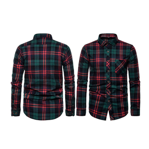 Men's <b>Plaid</b> Flannel Long Sleeve Casual <b>Shirt</b> Turn-down Collar Full Sleeve Autumn Woven Printed Checkered Pattern <b>Shirts</b> - Product Image 2