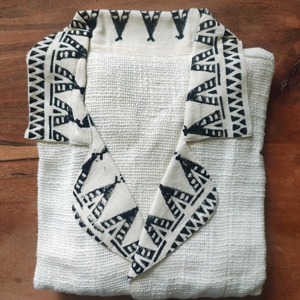 Chaqueta corta de algodón blanco para mujer de estilo bohemio ecológico tejido transpirable de alta calidad de primera calidad con cuello levantado Otoño Invierno - Product Image 5