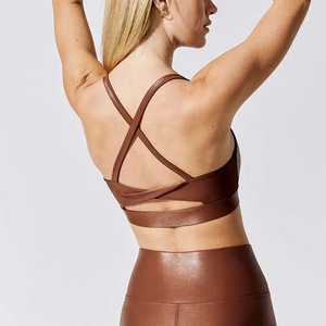 Ensemble 2 pièces soutien-gorge de sport personnalisé à maintien élevé pour femmes, vêtements de yoga et de fitness, quantité minimale de commande bas, grande taille disponible - Product Image 5