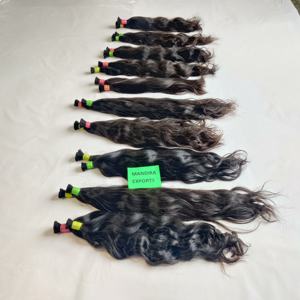 100% cuticule alignée indien vierge en vrac cheveux ondulés pas cher brut naturel Remy y y y compris droite vague de corps Afro Temple vendeurs - Product Image 4