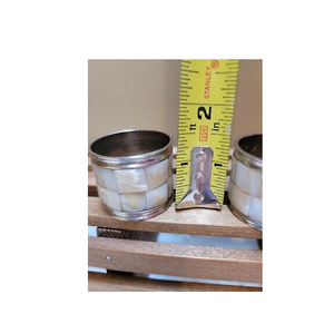 Anillo de servilleta de acero nácar de tela o papel Hotel disponible en otro color Vajilla Anillo de servilleta con incrustaciones de hueso hecho - Product Image 2