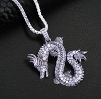 Chinesischer Adler-Anhänger für Herren, vollständig mit Diamanten besetzt, Hip-Hop-Biker-Rapper-Geschenk, klassische Legierungs-Ice-Box-Schmuckstücke