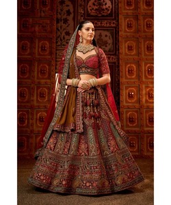 Lehengacholi ปากีสถานแต่งงานเจ้าสาวสำหรับสาวๆในสไตล์ lavisa ด้วยงานมุกและเลื่อมหนัก - Product Image 6