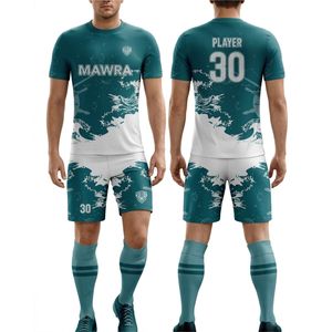 Ensemble maillot et short de football personnalisé MAWRA, séchage rapide, fabricant OEM pour équipes et clubs, unisexe - Product Image 1