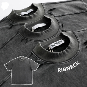 Camiseta de Algodón para Hombre, Tejido Grueso, Estilo Vintage, Diseño con Logotipo Personalizado, Corte Holgado, Patrón de Puntos, Antiencogimiento, Elegante - Product Image 6