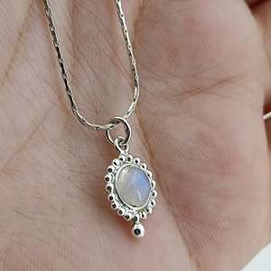 Navya Craft Rainbow Moonstone 925 Sterling Silver for Women Boho Chains for Birthday Wedding Marriage Great Gift for <b>Wives</b> - Product Image 4