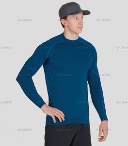 High Quality <b>Men's</b> Rash Guards Custom Logo Sublimation Printing MMA Style <b>Base</b> <b>Layer</b> Compression Protective Shirts Gym Use OEM - Product Image 4