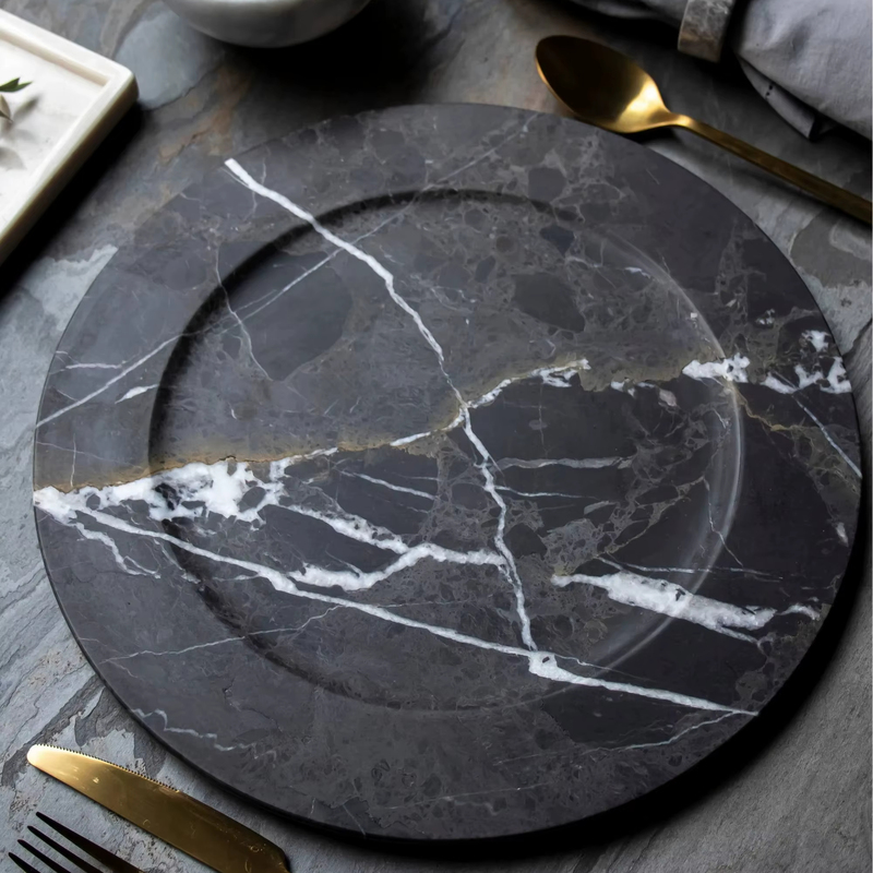 Round Shape Silver Color Charger Plate
