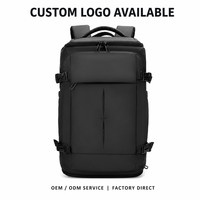 Mochila de Viaje de 28L, Impermeable, de Poliéster, con Cierre, Bolsa de Fin de Semana con Compartimento Independiente para Zapatos y Bolsillo Frontal de Almacenamiento