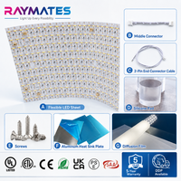 Panneau LED fin comme du papier, directement de l'usine, découpe sur mesure, feuille LED flexible pour plafond suspendu, comptoir en marbre