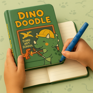 LABON Dino Doodle Kids Creative Journal A5 Cuaderno <span class=keywords><strong>de</strong></span> dibujo con lindo tema escolar <span class=keywords><strong>de</strong></span> Arte <span class=keywords><strong>de</strong></span> dinosaurio <span class=keywords><strong>para</strong></span> niños y niñas - Product Image 2