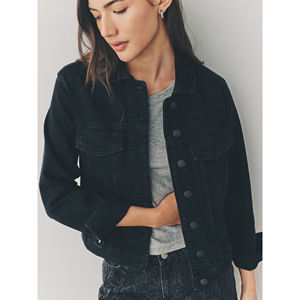 แจ็กเก็ตยีนส์ใส่ได้ทุกวันสำหรับผู้หญิงเสื้อนอกลำลองมีสไตล์ - Product Image 1