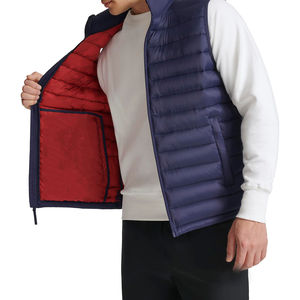Chaleco Acolchado Transpirable de Lona con Cuello Alto, Estilo Casual Deportivo para Otoño, Sin Mangas, de Alta Calidad, Ecológico, con Cierre, para Hombre - Product Image 4