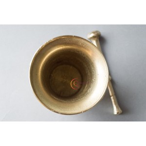 ครกและสากหม้อบดเครื่องเทศทำจากทองเหลืองชุบทองสำหรับใช้ในครัวบ้าน - Product Image 6