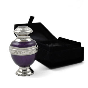 Vente chaude de haute qualité expédition prête en aluminium souvenirs de crémation cendres humaines Mini urnes avec velours intérieur cercueil Type - Product Image 1