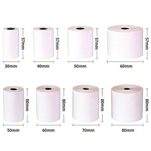 Rouleaux de caisse enregistreuse de supermarché personnalisés, 57 mm, 80 mm de largeur, noyau interne de 13 mm, 17 mm, revêtement thermique premium, sans BPA, face enduite 4-6 plis - Product Image 4