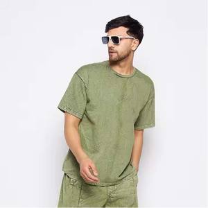 T-shirts pour hommes en coton léger à épaules tombantes Slim Fit Loose Fit Styles Col Impression personnalisée Motif Doff Style T-Shirt pour hommes - Product Image 6