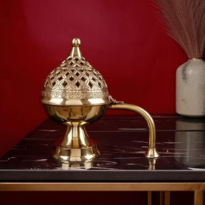 Quemador de Incienso de Latón Premium con Mango de Madera Hecho a Mano, Difusor de Aromaterapia - Product Image 2