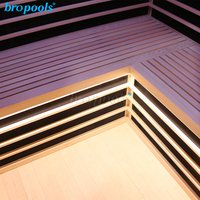 Ruang Sauna Inframerah Jauh Hemlock Smart Control untuk 3 Orang, Grosir, untuk Spa Rumah dan Gym