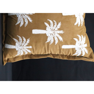 Most Popular Embroidery <b>Design</b> Golden Velvet Pillow <b>Cushion</b> <b>Cover</b> sofa Decorative Pillow Case - Product Image 4