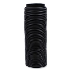 Couvre-gobelets en plastique noir Boardwalk BWKHOTBL8 pour gobelets de 8 oz. Gobelets jetables en papier, 1000 par carton - Product Image 2