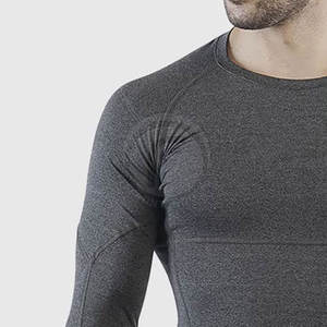 Camisas de compresión ajustadas de peso ligero para hombre, camisas de compresión de alta calidad de Color sólido de algodón 100% - Product Image 6