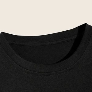 Femmes 100% coton recadrée Fitness hauts confortable course T-Shirt SexySoft manches personnalisé imprimé Logo décoration respirant - Product Image 3