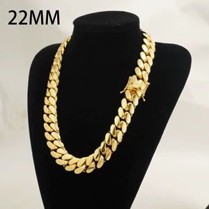 Collar de Lujo y Estilo Hip Hop, Cadena Cubana Súper Grande, Cadena de Eslabones Cubanos Miami - Product Image 4