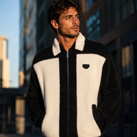 Cardigan en laine et mohair pour homme, personnalisé OEM ODM, hiver, fermeture éclair, manches longues, tricoté