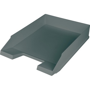 Bandeja para Cartas de Plástico Gris Claro para Papel A4/C4, Paquete de 5, 67 mm x 254 mm x 347 mm, con Asa Empotrada y Campo para Etiquetas - Product Image 1