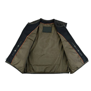 Gilet d'hiver pour homme en cuir de haute qualité, respirant, à séchage rapide, chaud, décontracté, avec logo personnalisé, col en V, couleurs personnalisables - Product Image 4