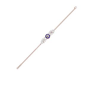 Pulsera de Cadena con Diamantes en Oro Amarillo/Blanco/Rosa de 14K OEM para Mujer - Product Image 4