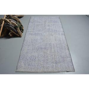 พรมวินเทจตุรกีขนาด 3.6x6.9 ฟุต, พรมปูพื้น, พรมโมร็อกโกสีเทา - Product Image 1