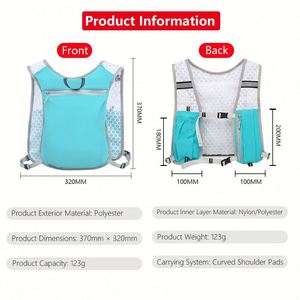 Lightweight Reflective <b>Hydration</b> Running Vest with Polyester Lining Portable <b>Backpack</b> for Outdoor Trail Running and Gym Use - Product Image 3