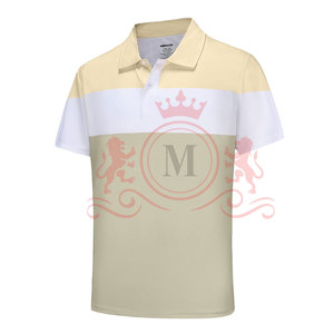 Elegant Beige White Polo Shirt Soft Breathable Fabric <b>Classic</b> Collar Short Sleeve Comfortable Casual Daily Wear - Product Image 3