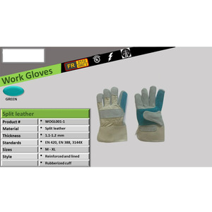 Gants de travail renforcés en cuir de vachette fendu Protecteur personnel Doux et confortable Résistant à l'abrasion Gréeur canadien - Product Image 3