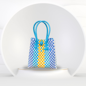 Premium Women's Elegant Adult Fashion <b>Accessory</b> Woven Tote Bags <b>Handbags</b> Made Recycled Plastic Weaving Adult <b>Handbag</b> - Product Image 3