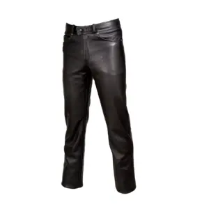 Bán buôn thiết kế chất lượng cao màu đen cao eo quần da người đàn ông tùy chỉnh dây kéo túi mỏng PU da mềm quần