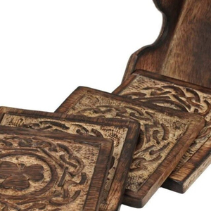 Dessous de verre en bois décoratif personnalisé nouvellement conçu à la mode fabriqué par l'exportateur indien au prix le plus bas - Product Image 4