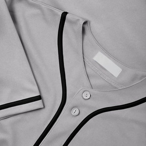 <b>High</b> Quality Custom <b>Printed</b> Plain Team Wear Uniform New Arrival Soft Fabric Breathable Design Button Baseball Baseball Jersey - Product Image 3