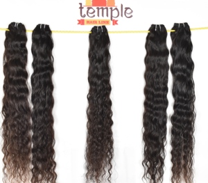 Machine d'extensions de cheveux indiens en gros Double trame vague profonde Temple faisceaux vietnamiens aucun cheveu humain à cuticule alignée - Product Image 4