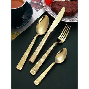 Ensemble de couverts dorés pour mariage, acier inoxydable, haute qualité, luxe, 7 pièces - Product Image 6