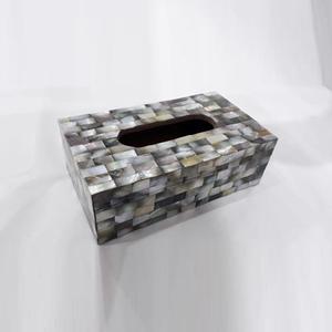 Boîte à mouchoirs en incrustation d'os de qualité exceptionnelle Porte-mouchoirs en incrustation d'os rectangulaire poli à la main Produit le plus vendu - Product Image 3